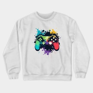 Hip Hop Graffiti Game Controller Sign Design for Boys Kids Crewneck Sweatshirt